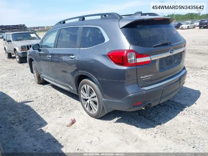 2022 Subaru Ascent Touring VIN: 4S4WMARD5N3435642 Lot: 42587268