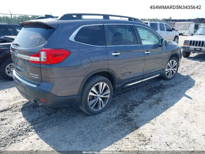 2022 Subaru Ascent Touring VIN: 4S4WMARD5N3435642 Lot: 42587268