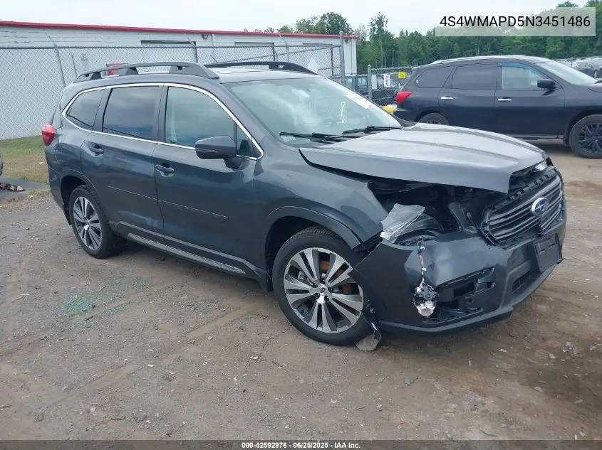 2022 Subaru Ascent Limited VIN: 4S4WMAPD5N3451486 Lot: 42592976
