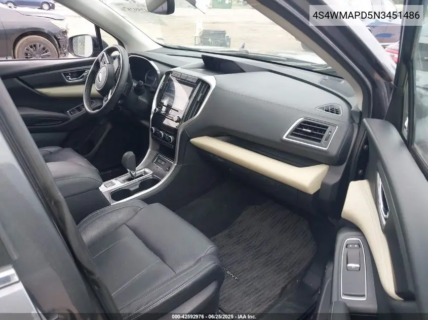 2022 Subaru Ascent Limited VIN: 4S4WMAPD5N3451486 Lot: 42592976
