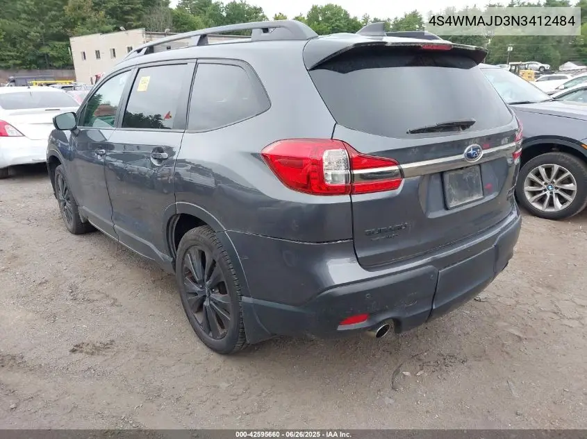 2022 Subaru Ascent Onyx Edition VIN: 4S4WMAJD3N3412484 Lot: 42595660