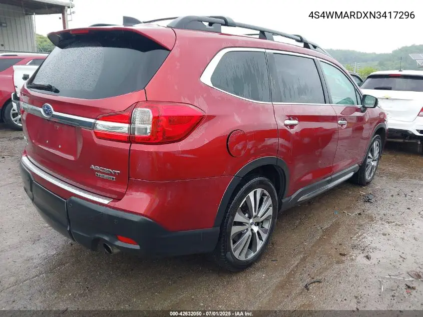 2022 Subaru Ascent Touring VIN: 4S4WMARDXN3417296 Lot: 42632050