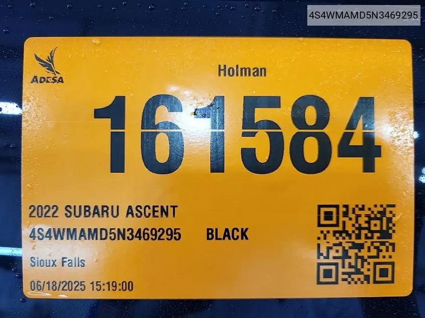 4S4WMAMD5N3469295 2022 Subaru Ascent Limited