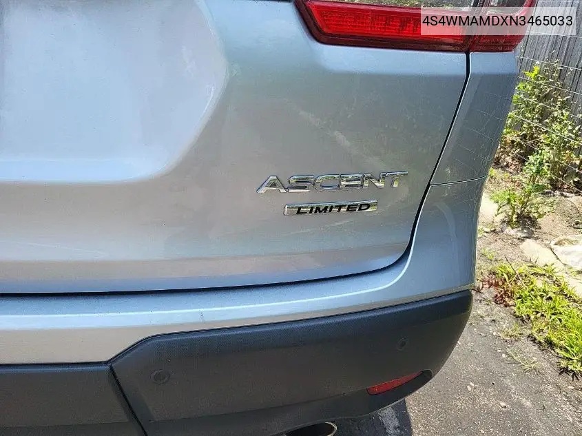 2022 Subaru Ascent Limited VIN: 4S4WMAMDXN3465033 Lot: 42724966