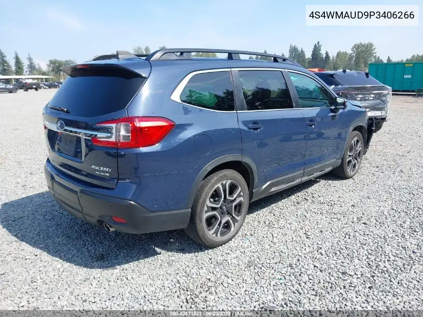 2023 Subaru Ascent Limited 7-Passenger VIN: 4S4WMAUD9P3406266 Lot: 42573531