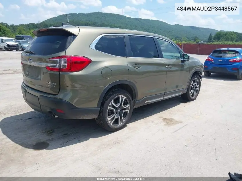2023 Subaru Ascent Limited 7-Passenger VIN: 4S4WMAUD2P3448567 Lot: 42581625