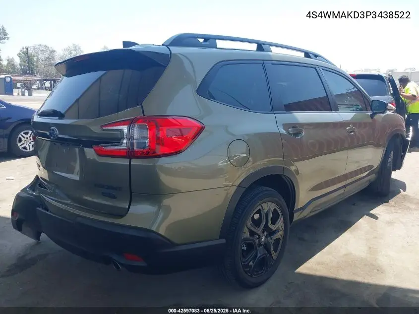 2023 Subaru Ascent Onyx Edition Limited 7-Passenger VIN: 4S4WMAKD3P3438522 Lot: 42597083