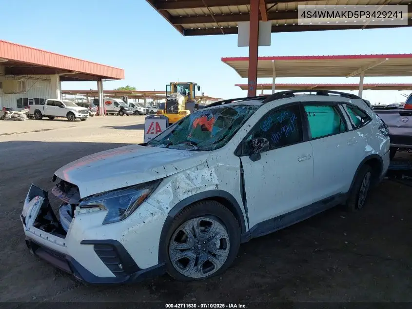 2023 Subaru Ascent Onyx Edition Limited 7-Passenger VIN: 4S4WMAKD5P3429241 Lot: 42711630