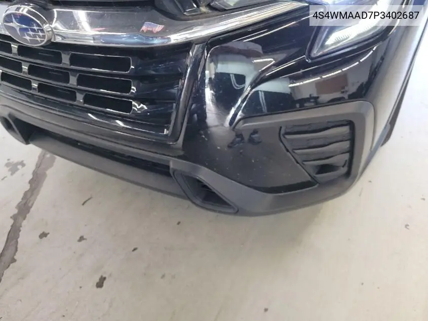2023 Subaru Ascent Base 8-Passenger VIN: 4S4WMAAD7P3402687 Lot: 42723530