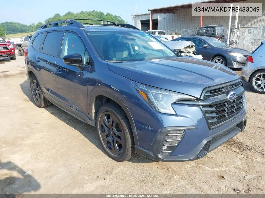 2024 Subaru Ascent Onyx Edition Limited 7-Passenger VIN: 4S4WMAKD7R3433049 Lot: 42578080