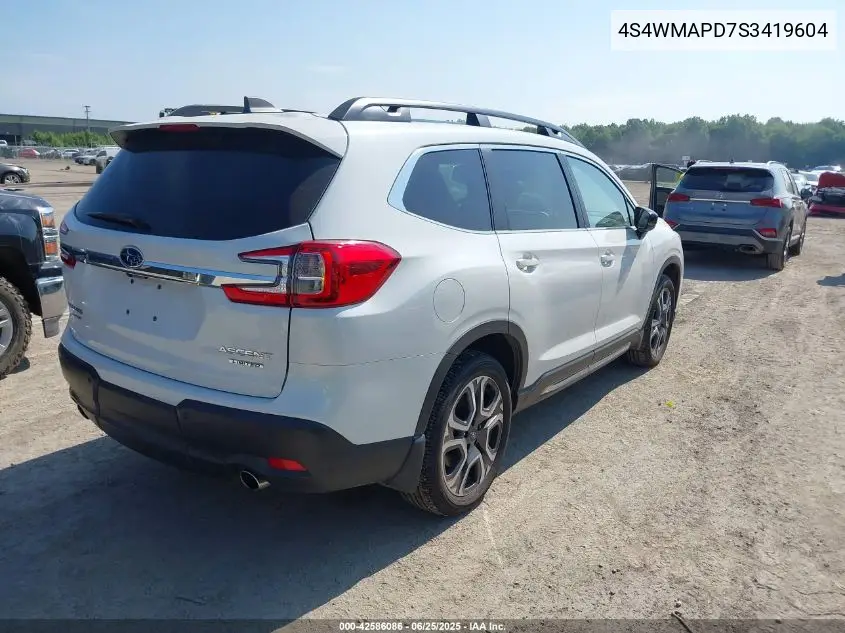 2025 Subaru Ascent Limited 7-Passenger VIN: 4S4WMAPD7S3419604 Lot: 42586086