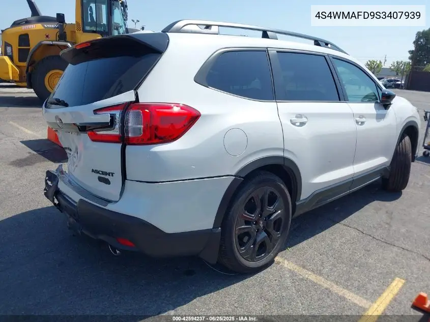 2025 Subaru Ascent Onyx Edition 7-Passenger VIN: 4S4WMAFD9S3407939 Lot: 42594237