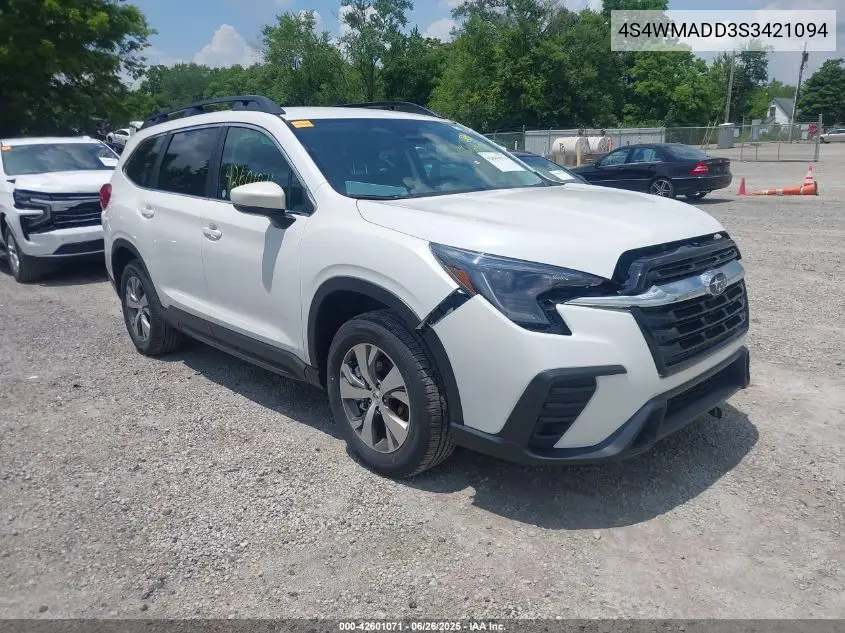 2025 Subaru Ascent Premium 7-Passenger VIN: 4S4WMADD3S3421094 Lot: 42601071