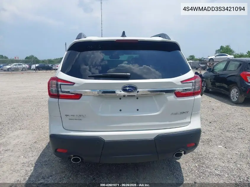 2025 Subaru Ascent Premium 7-Passenger VIN: 4S4WMADD3S3421094 Lot: 42601071