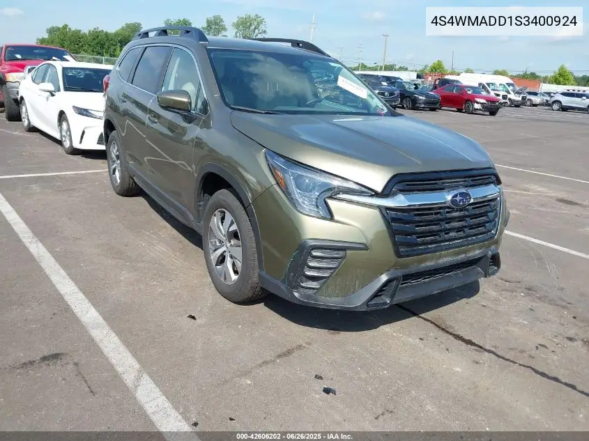2025 Subaru Ascent Premium 7-Passenger VIN: 4S4WMADD1S3400924 Lot: 42606202