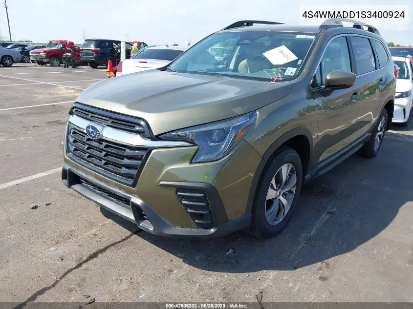 2025 Subaru Ascent Premium 7-Passenger VIN: 4S4WMADD1S3400924 Lot: 42606202