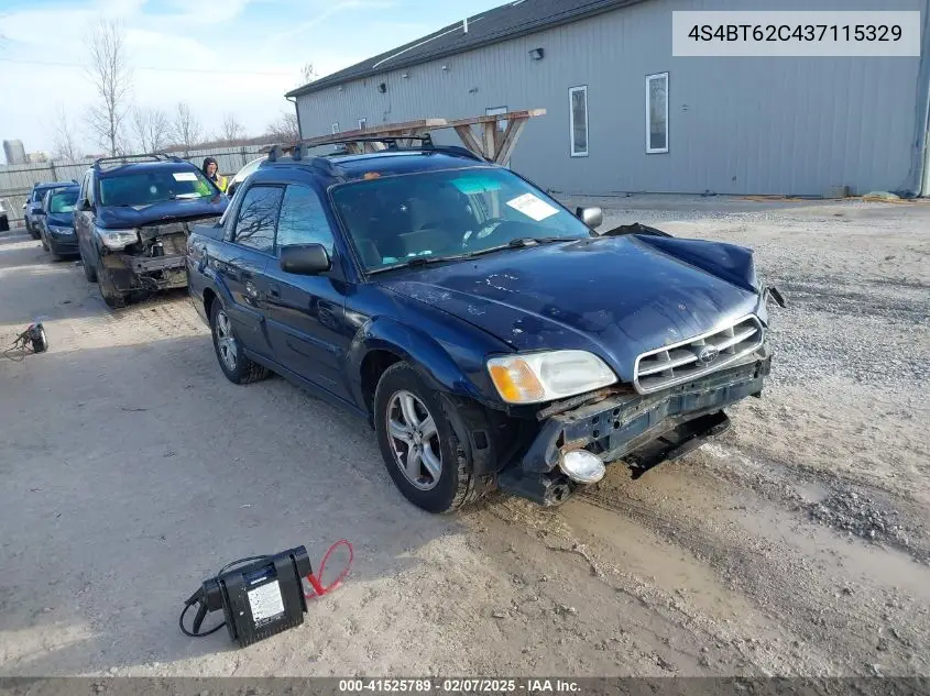 2003 Subaru Baja Sport VIN: 4S4BT62C437115329 Lot: 41525789