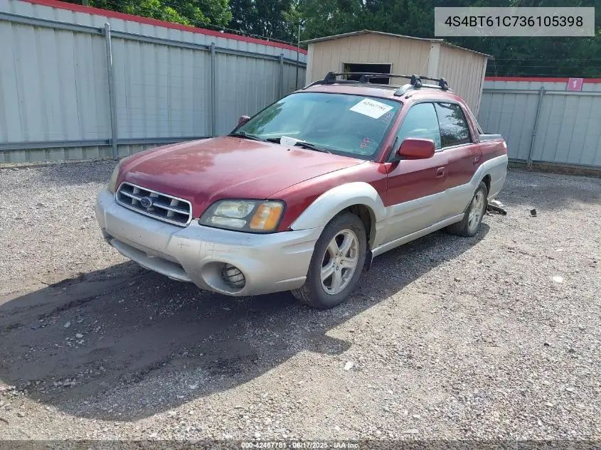 2003 Subaru Baja VIN: 4S4BT61C736105398 Lot: 42467781