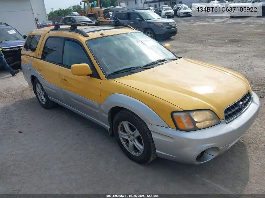 2003 Subaru Baja VIN: 4S4BT61C637105922 Lot: 42580576