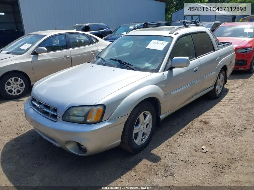 2003 Subaru Baja VIN: 4S4BT61C437112898 Lot: 42638051