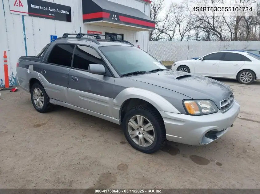 2005 Subaru Baja Turbo VIN: 4S4BT63C655104734 Lot: 41758645