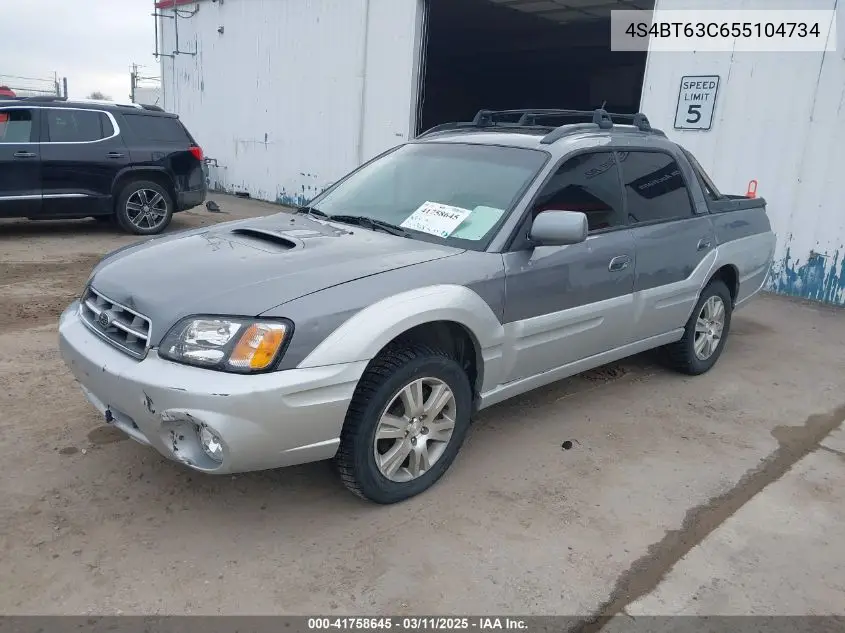 2005 Subaru Baja Turbo VIN: 4S4BT63C655104734 Lot: 41758645