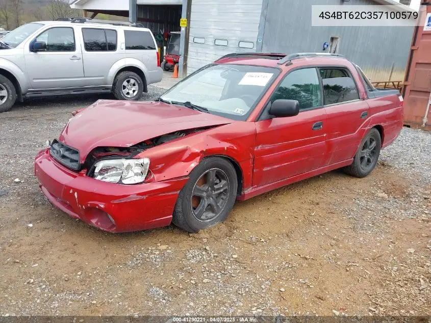 2005 Subaru Baja Sport VIN: 4S4BT62C357100579 Lot: 41790221
