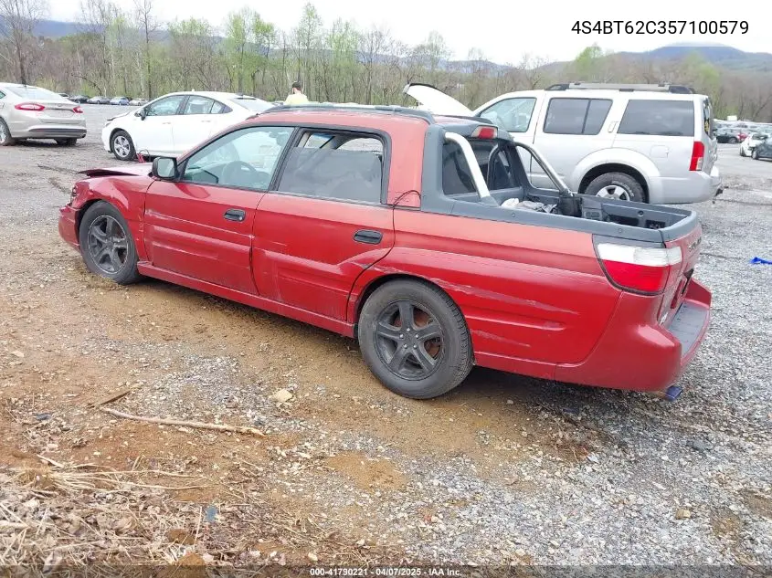 2005 Subaru Baja Sport VIN: 4S4BT62C357100579 Lot: 41790221