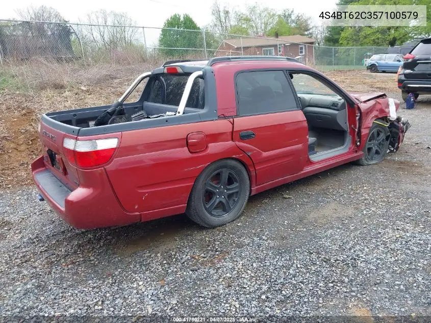 2005 Subaru Baja Sport VIN: 4S4BT62C357100579 Lot: 41790221