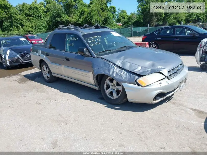 2005 Subaru Baja Sport VIN: 4S4BT62C457102258 Lot: 42388424