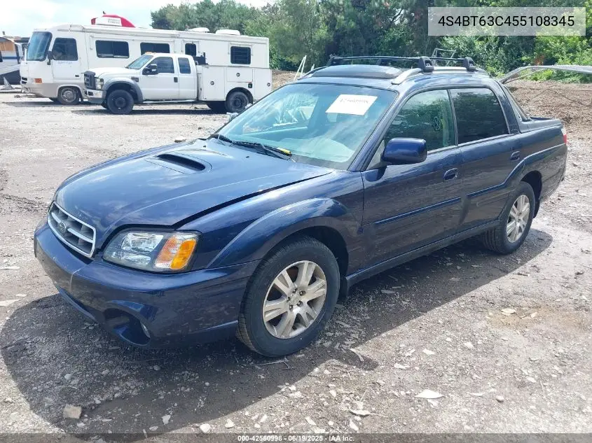 2005 Subaru Baja Turbo VIN: 4S4BT63C455108345 Lot: 42560998