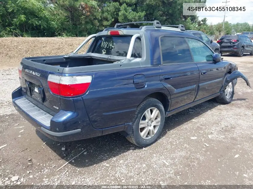 2005 Subaru Baja Turbo VIN: 4S4BT63C455108345 Lot: 42560998