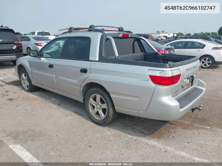 2006 Subaru Baja Sport VIN: 4S4BT62C966102747 Lot: 42368836