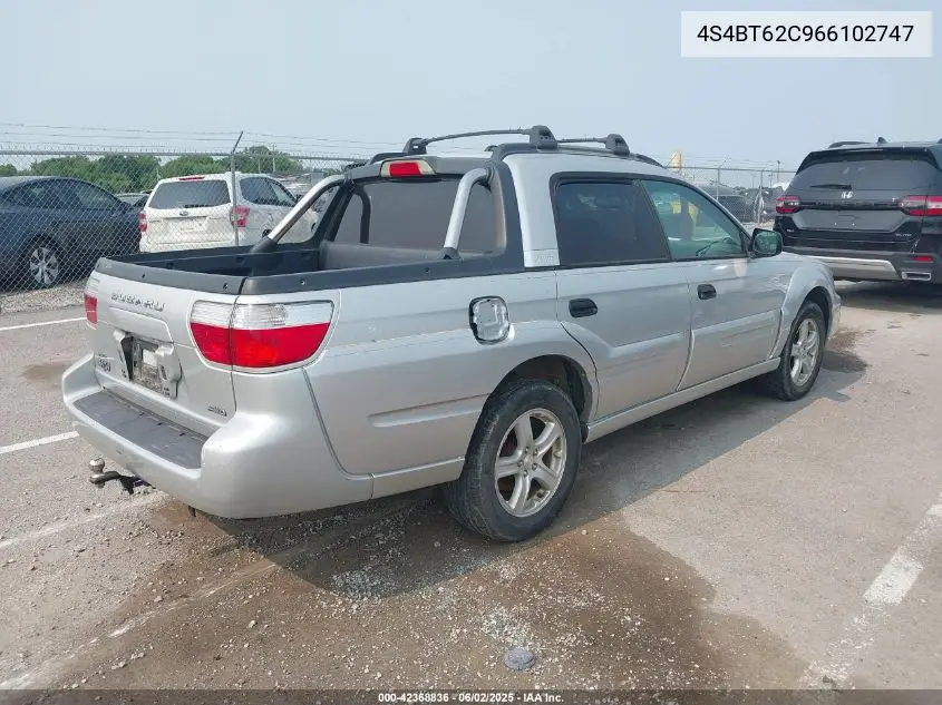 2006 Subaru Baja Sport VIN: 4S4BT62C966102747 Lot: 42368836