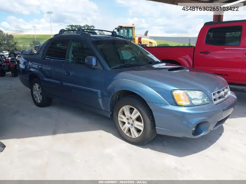 2006 Subaru Baja Turbo VIN: 4S4BT63C265103422 Lot: 42589957