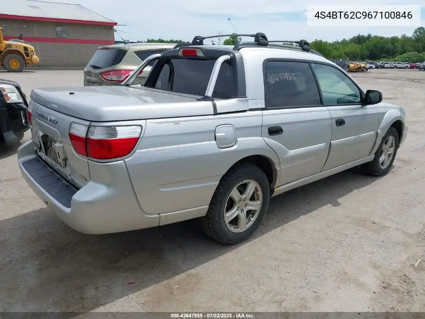 2006 Subaru Baja Sport VIN: 4S4BT62C967100846 Lot: 42647955