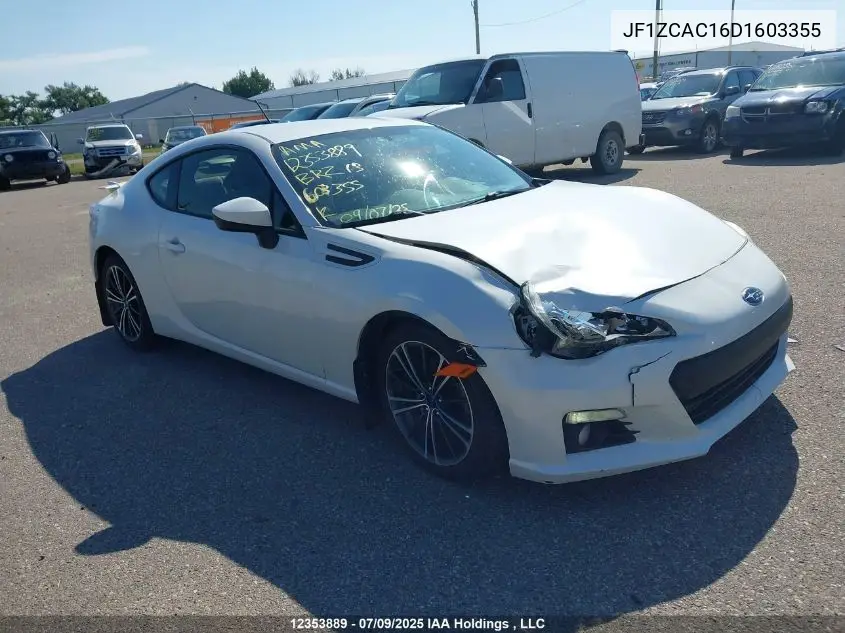 2013 Subaru Brz 2.0 Limited VIN: JF1ZCAC16D1603355 Lot: 12353889