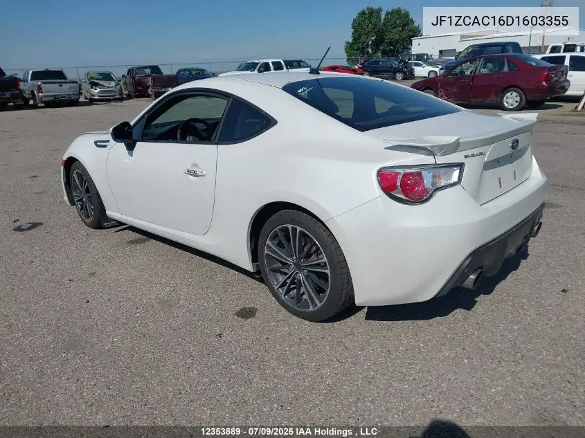 2013 Subaru Brz 2.0 Limited VIN: JF1ZCAC16D1603355 Lot: 12353889