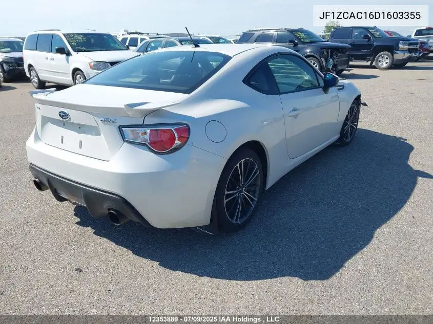 2013 Subaru Brz 2.0 Limited VIN: JF1ZCAC16D1603355 Lot: 12353889