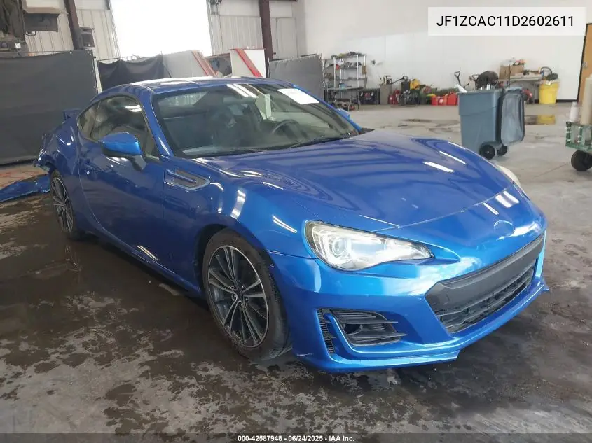 2013 Subaru Brz 2.0 Limited VIN: JF1ZCAC11D2602611 Lot: 42587948