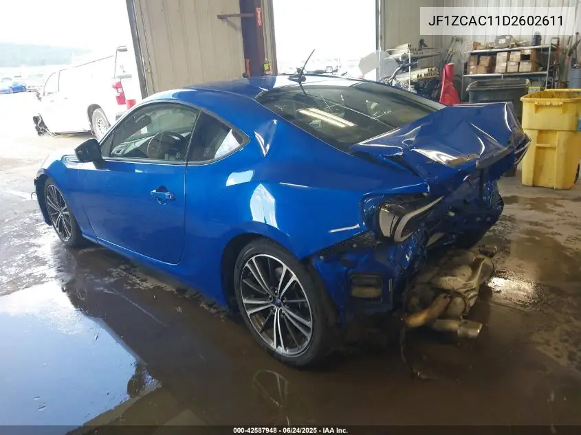 2013 Subaru Brz 2.0 Limited VIN: JF1ZCAC11D2602611 Lot: 42587948