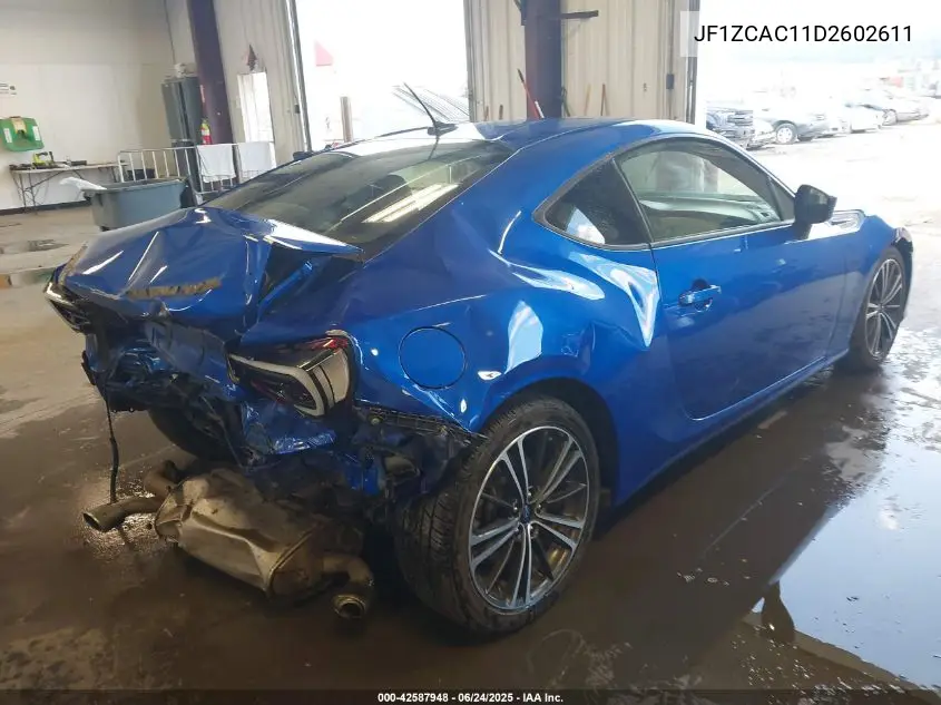 2013 Subaru Brz 2.0 Limited VIN: JF1ZCAC11D2602611 Lot: 42587948