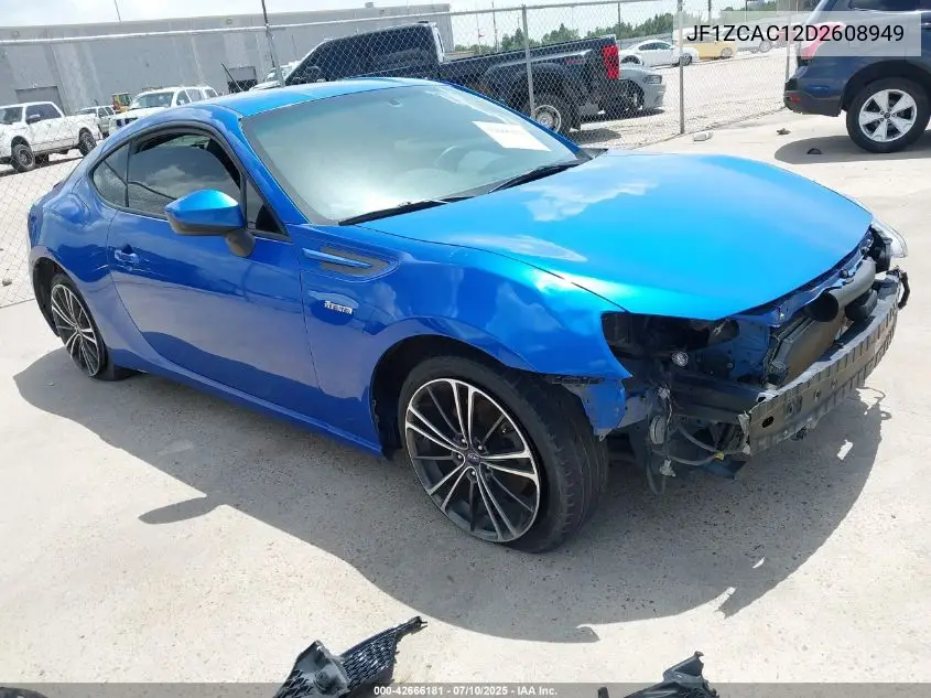 2013 Subaru Brz Limited VIN: JF1ZCAC12D2608949 Lot: 42666181