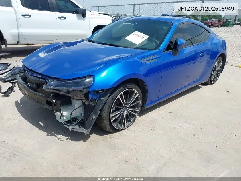 2013 Subaru Brz Limited VIN: JF1ZCAC12D2608949 Lot: 42666181