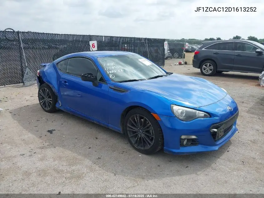 2013 Subaru Brz Limited VIN: JF1ZCAC12D1613252 Lot: 42749802