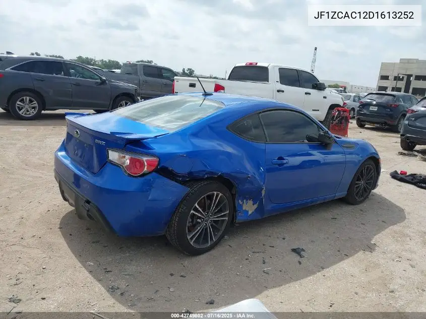 2013 Subaru Brz Limited VIN: JF1ZCAC12D1613252 Lot: 42749802