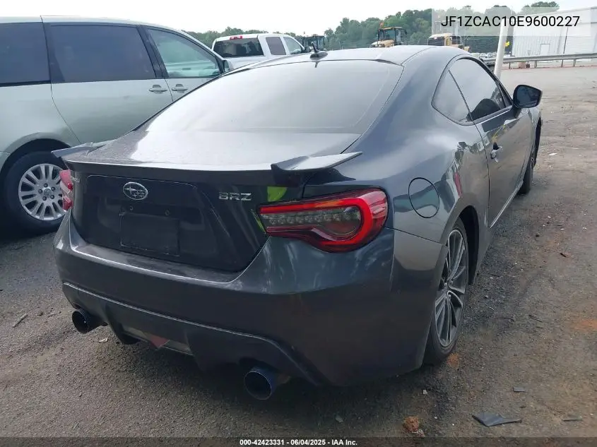 2014 Subaru Brz Limited VIN: JF1ZCAC10E9600227 Lot: 42423331