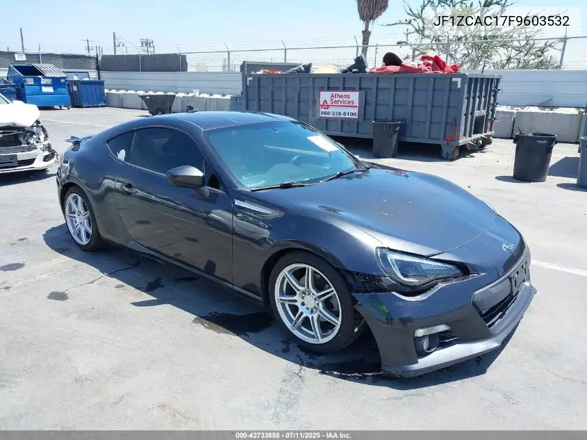 2015 Subaru Brz Limited VIN: JF1ZCAC17F9603532 Lot: 42733858