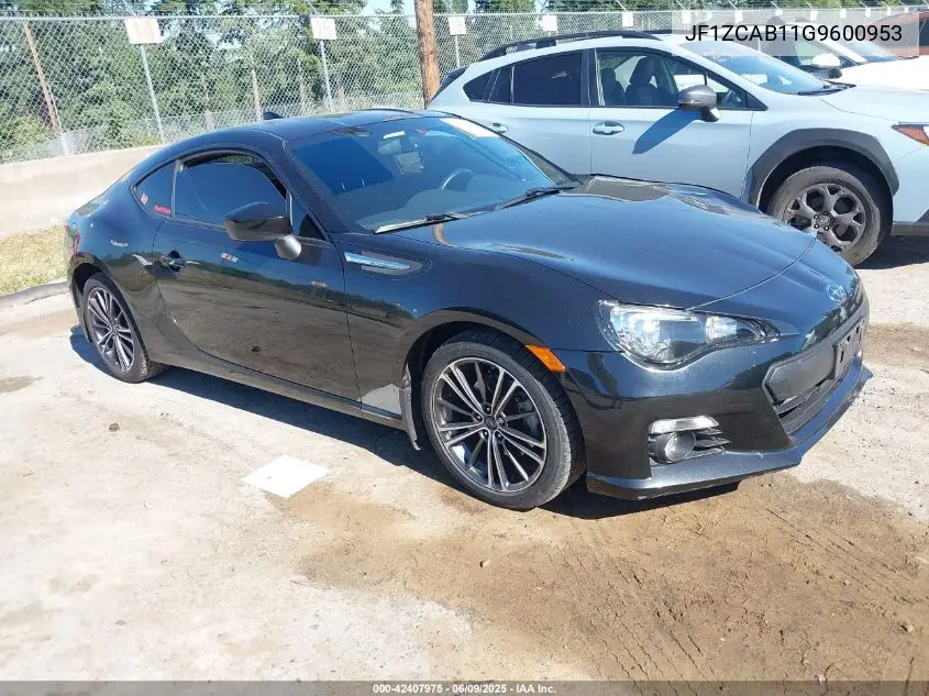 2016 Subaru Brz Premium VIN: JF1ZCAB11G9600953 Lot: 42407975