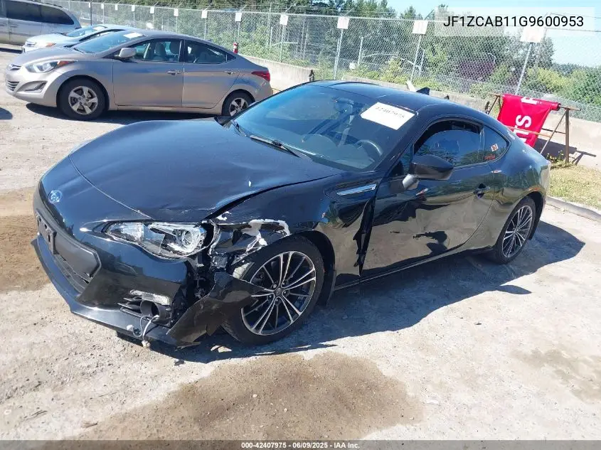 2016 Subaru Brz Premium VIN: JF1ZCAB11G9600953 Lot: 42407975